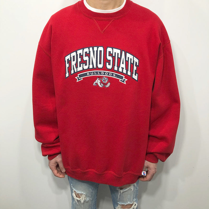 Vintage Russell Fleeced Sweatshirt Fresno State Uni Bulldogs (L/TALL)