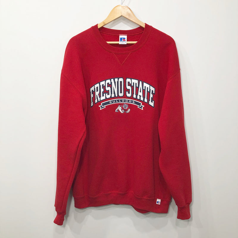 Vintage Russell Fleeced Sweatshirt Fresno State Uni Bulldogs (L/TALL)