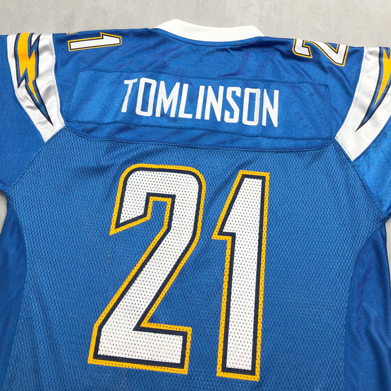 2005-06 SAN DIEGO CHARGERS TOMLINSON #21 REEBOK ON FIELD JERSEY (AWAY) S