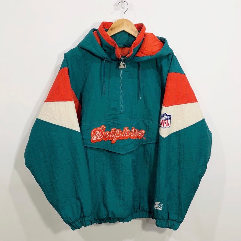 Miami dolphins clearance pullover starter jacket