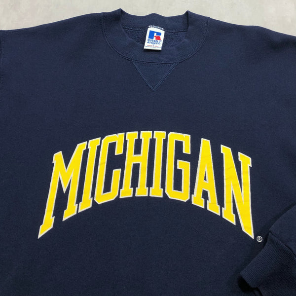 Vintage Russell Fleeced Sweatshirt Michigan Uni USA (M)