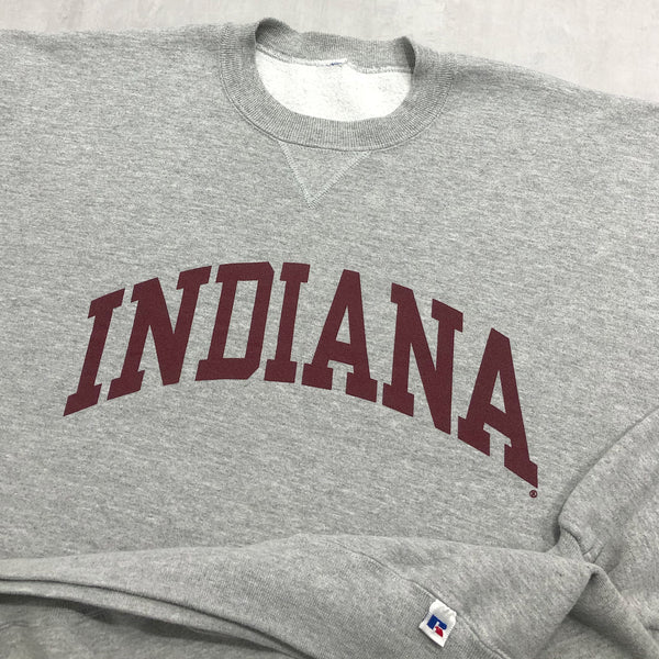 Vintage Russell Fleeced Sweatshirt Indiana Uni (L/SHORT)