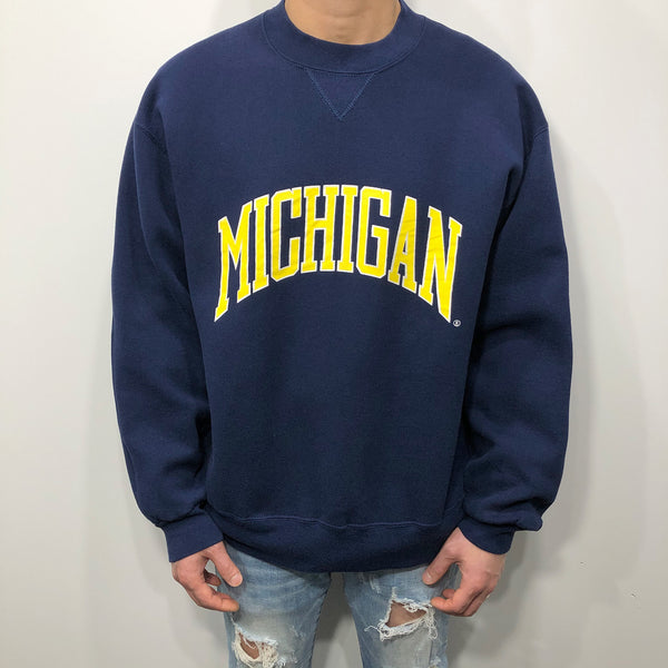 Vintage Russell Fleeced Sweatshirt Michigan Uni USA (M)