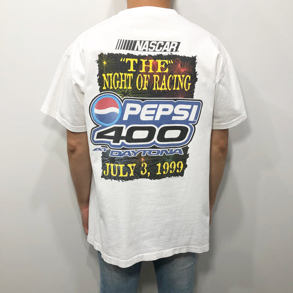 Vintage Delta Nascar T-Shirt 1999 Pepsi 400 (L)