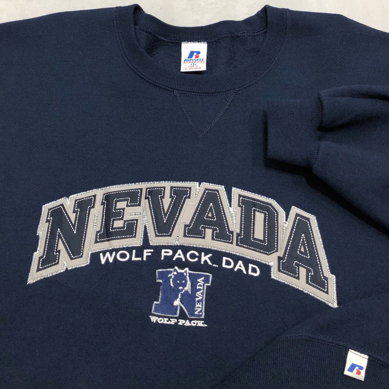 Vintage Russell Fleeced Sweatshirt Nevada Uni Wolf Pack (2XL)