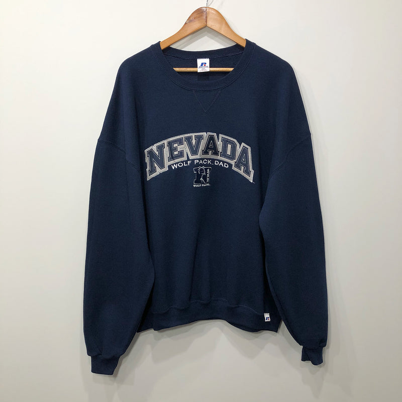 Vintage Russell Fleeced Sweatshirt Nevada Uni Wolf Pack (2XL)