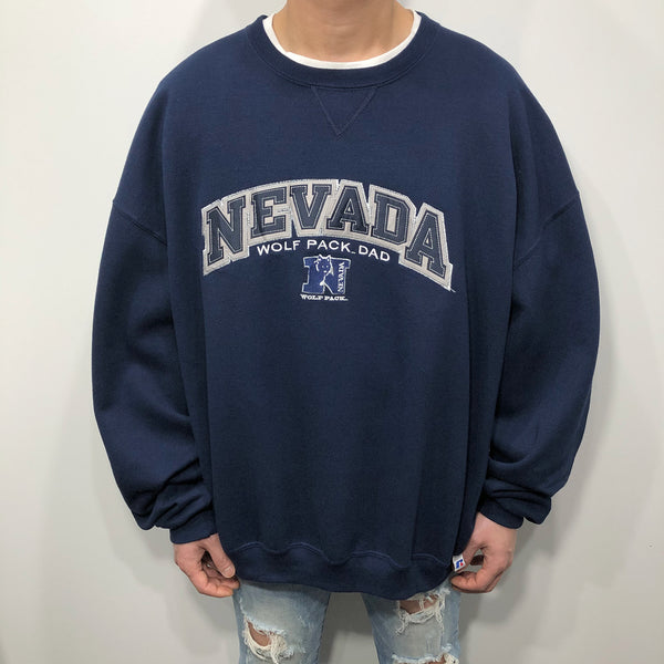 Vintage Russell Fleeced Sweatshirt Nevada Uni Wolf Pack (2XL)