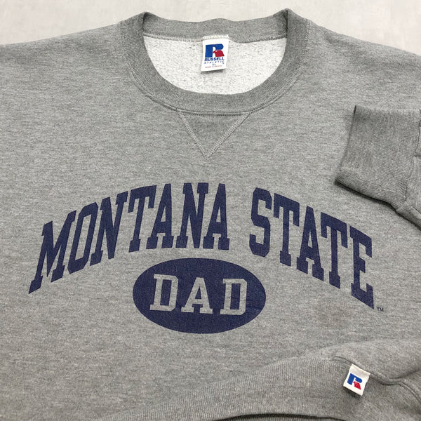 Vintage Russell Fleeced Sweatshirt Montana State Uni (L)